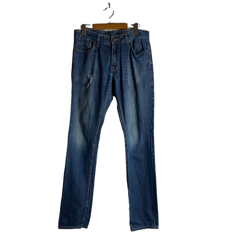 Calvin Klein Jeans Men's Medium Indigo Distressed Slim Jeans